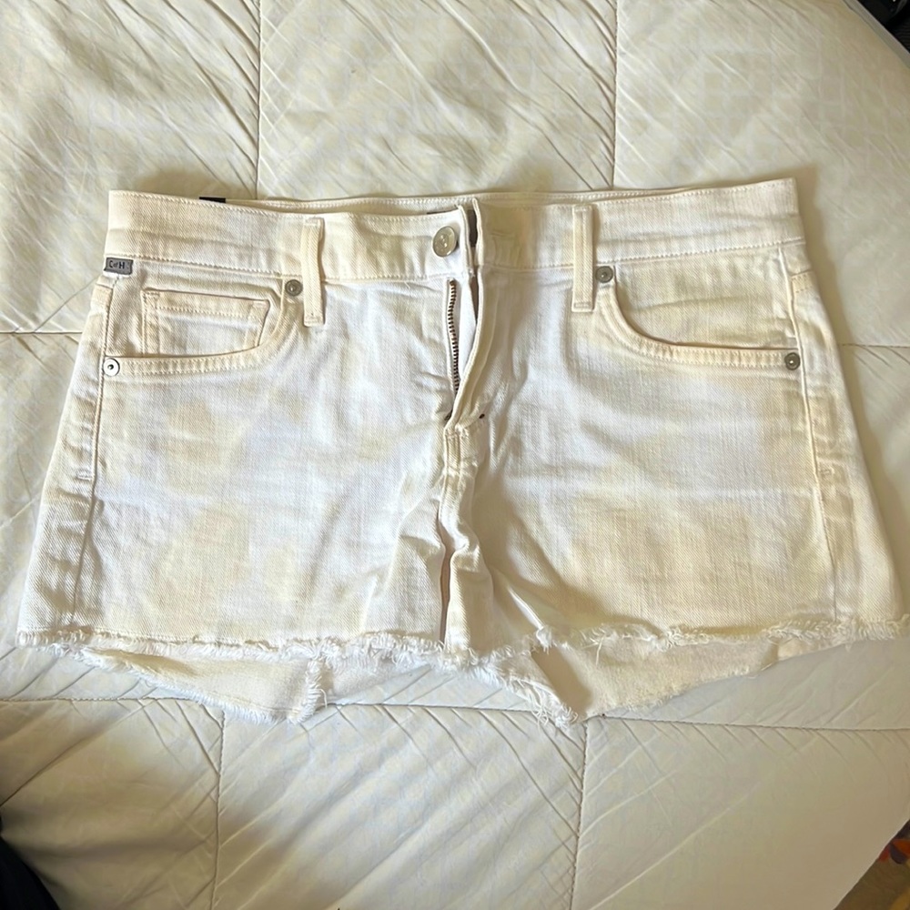 Vintage white wash cutoff jean shorts